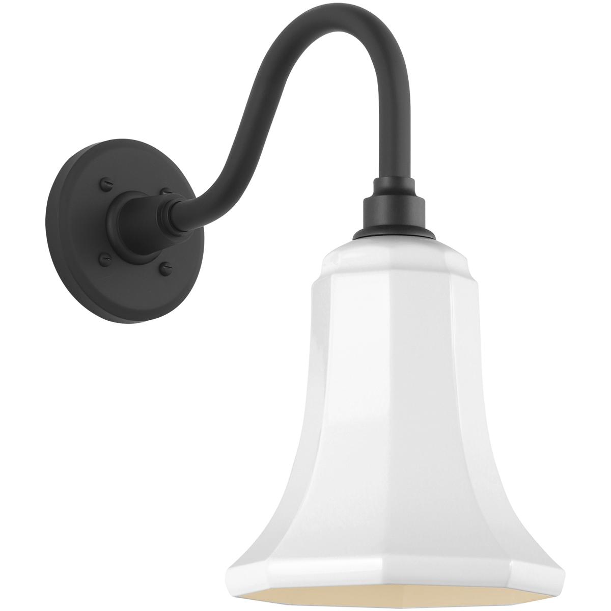 Visual Comfort Signature Collection Thomas O'Brien Academy Barn Light 15 Inch Outdoor Wall Light Academy Barn Light - TOB 2816MBK/S8-WHT - Modern Contemporary