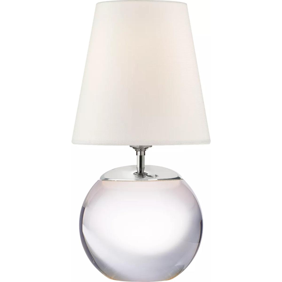 Visual Comfort Signature Collection TOB3014CG-L Thomas O'Brien Terri 12.5 inch 60 watt Crystal Accent Lamp Portable Light in Linen