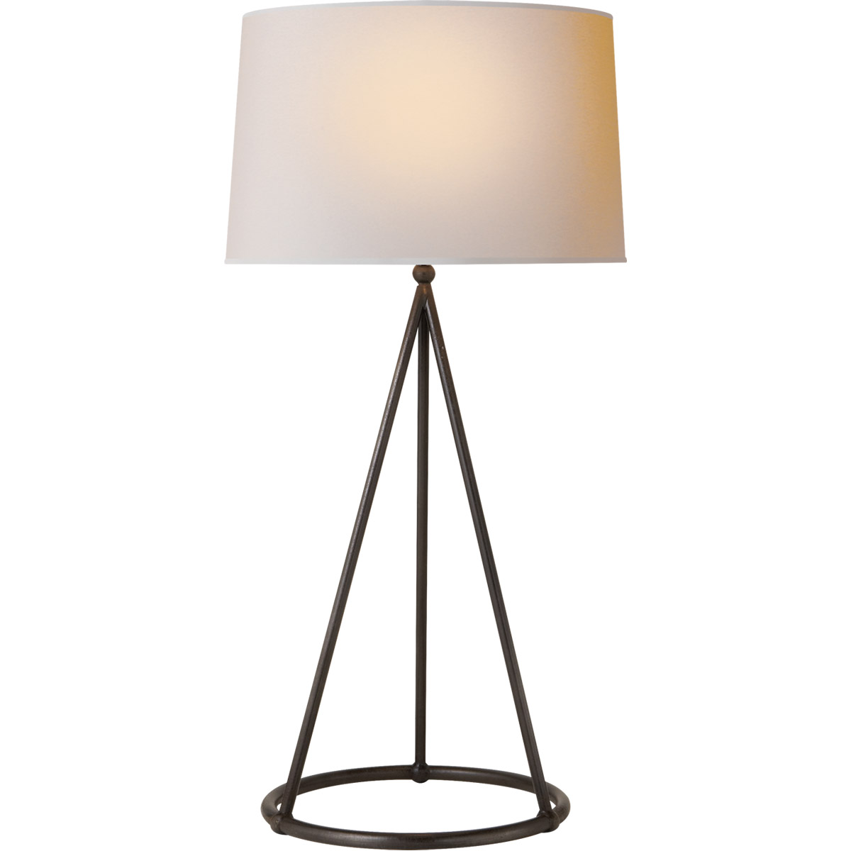 Lighting New York R-TOB3026AI-NP Visual Comfort Thomas OBrien Nina 31 inch 100 watt Aged Iron with Wax Decorative Table Lamp Portable Light in Natural