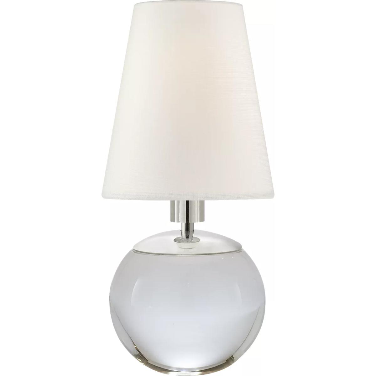 Visual Comfort Signature Collection TOB3051CG-L Thomas O'Brien Terri 10.25 inch 40 watt Crystal Accent Lamp Portable Light in Linen