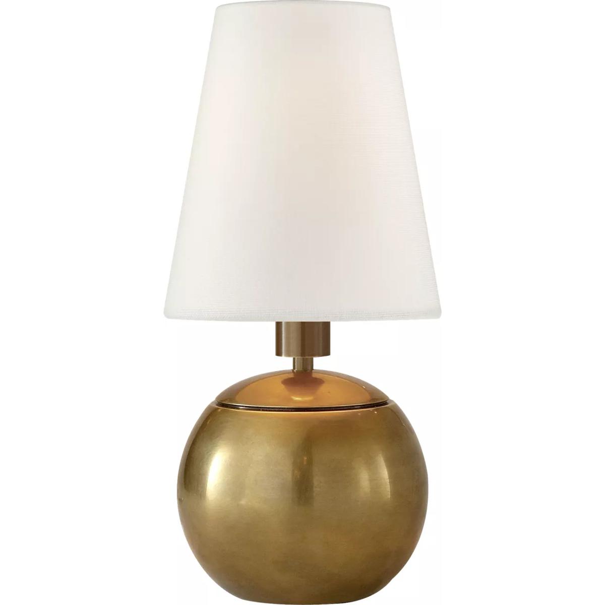 Visual Comfort Signature Collection TOB3051HAB-L Thomas O'Brien Terri 10.25 inch 40 watt Hand-Rubbed Antique Brass Accent Lamp Portable Light in Linen