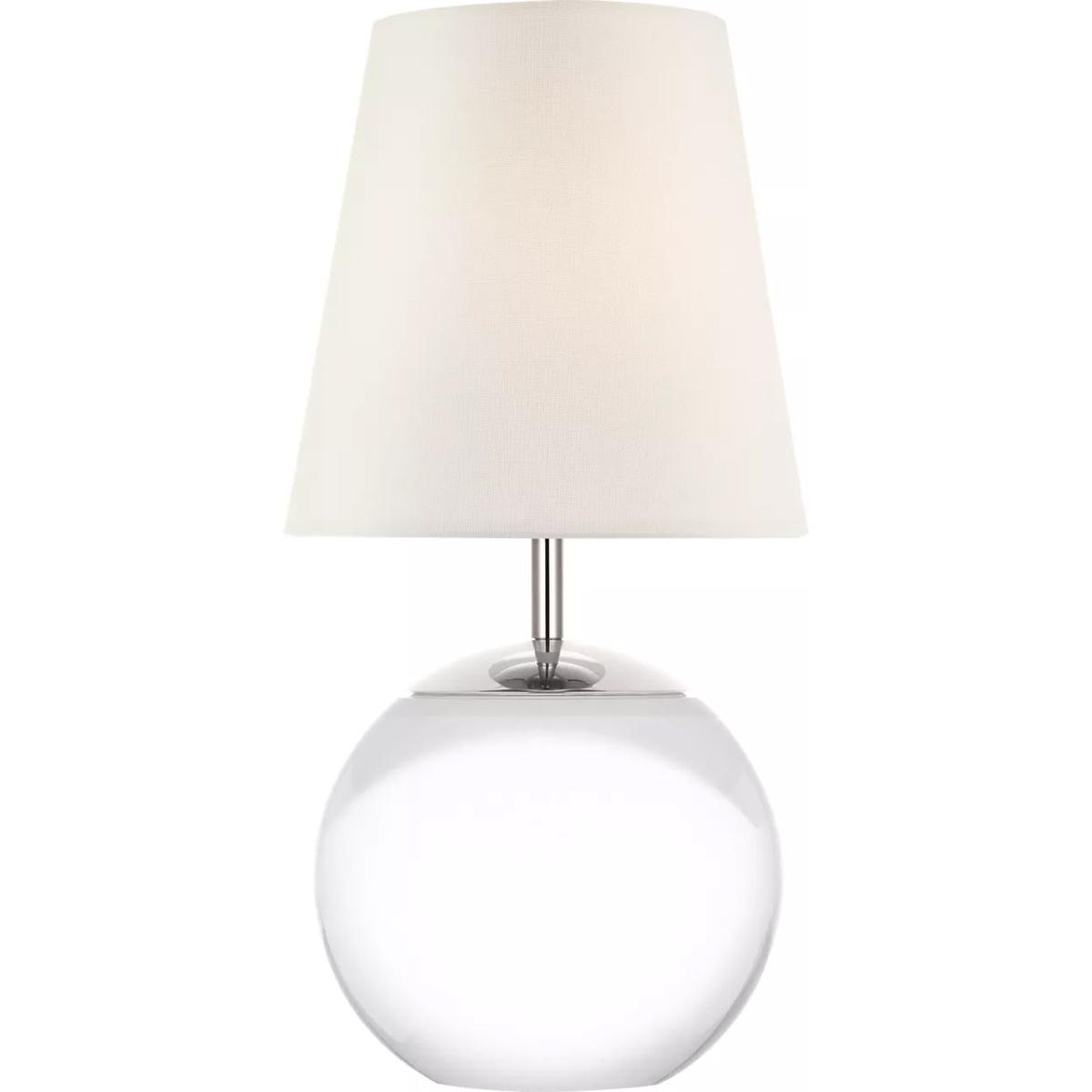 Lighting New York R-TOB3100CG-L-CL Visual Comfort Signature Collection Thomas O'Brien Terri 12 inch 2 watt Crystal Cordless Accent Lamp Portable Light