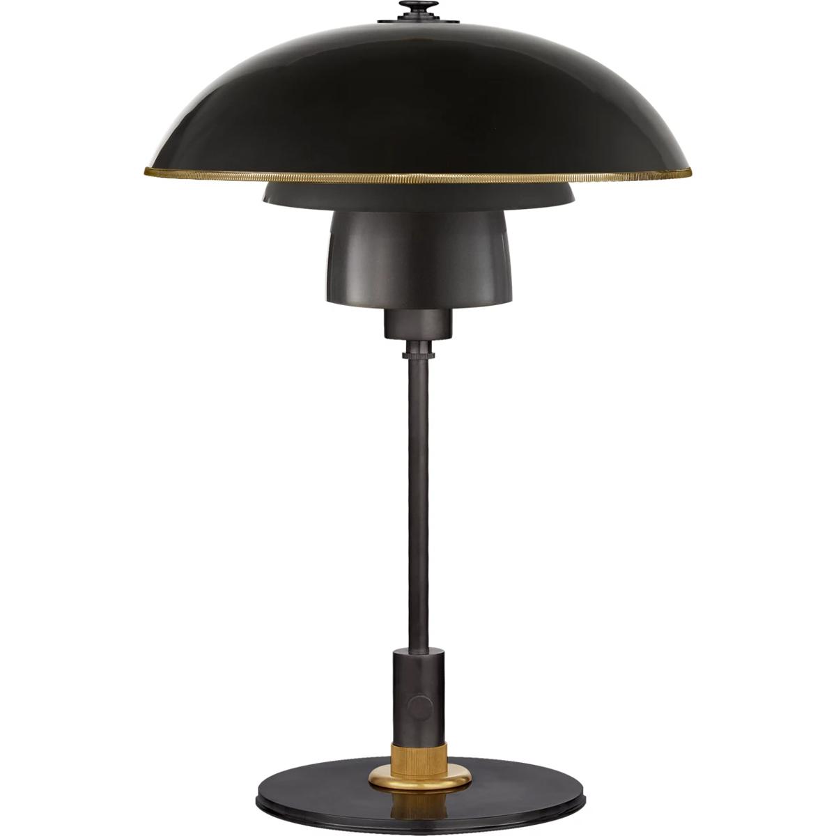 Visual Comfort Signature Collection TOB3513BZ/HAB-BZ Thomas O'Brien Whitman 19 inch 60 watt Bronze and Hand-Rubbed Antique Brass Desk Lamp Portable Li