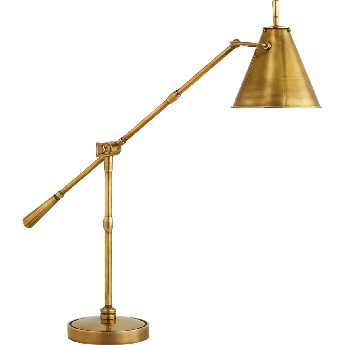 Lighting New York R-TOB3536HAB Visual Comfort Thomas OBrien Goodman 19 inch 60 watt Hand-Rubbed Antique Brass Table Lamp Portable Light TOB3536HAB - O