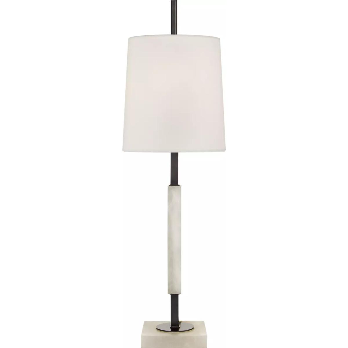 Visual Comfort Signature Collection TOB3627BZ/ALB-L Thomas O'Brien Lexington 31.75 inch 60 watt Bronze Table Lamp Portable Light in Bronze and Alabast