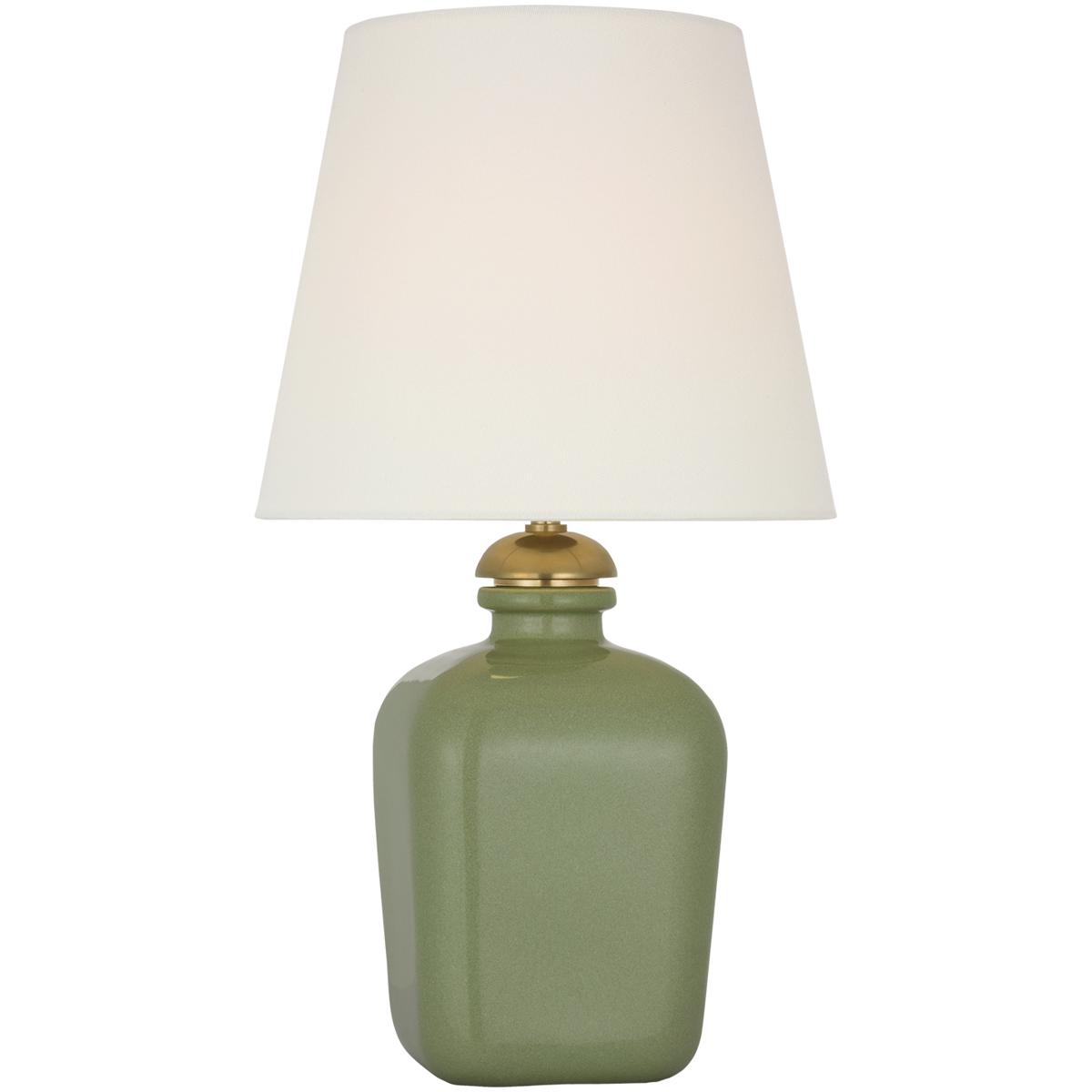Visual Comfort Signature Collection TOB3628SKG-L-CL Thomas O'Brien Josy 17 inch 1.7 watt Silk Green Cordless Table Lamp Portable Light