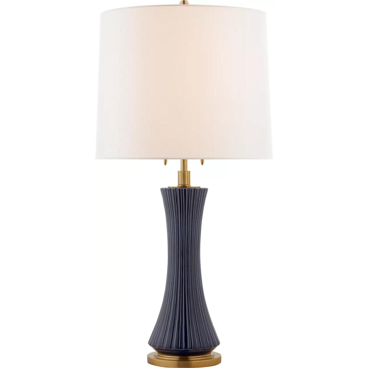 Visual Comfort Signature Collection TOB3655DM-L Thomas O'Brien Elena 31 inch 60 watt Denim Porcelain Table Lamp Portable Light, Large