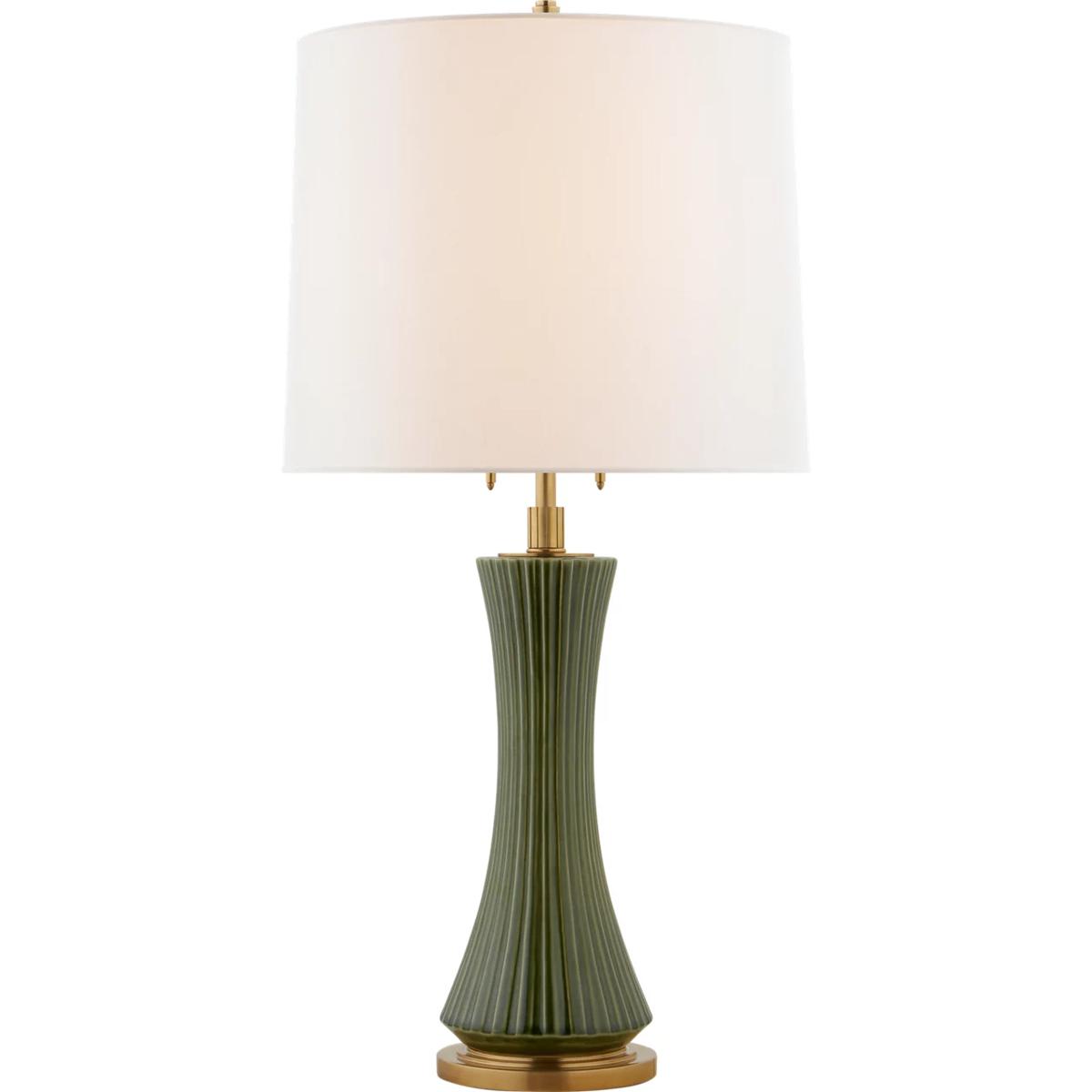 Visual Comfort Signature Collection TOB3655EMG-L Thomas O'Brien Elena 31 inch 60 watt Emerald Green Table Lamp Portable Light, Large