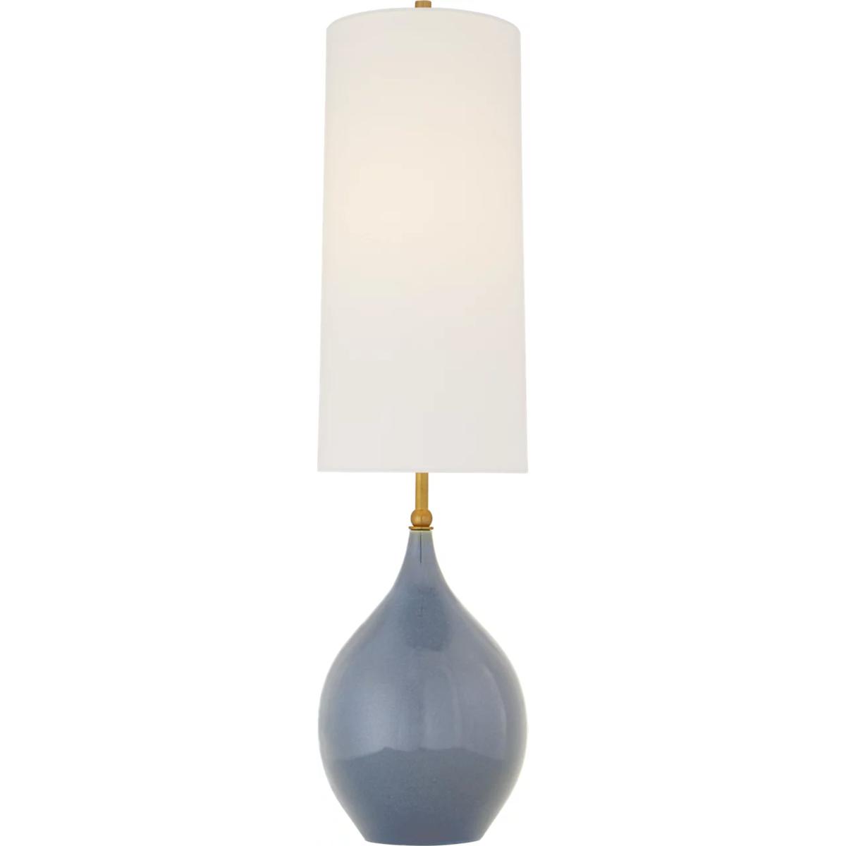 Visual Comfort Signature Collection TOB3684PBC-L Thomas O'Brien Loren 31.25 inch 60 watt Polar Blue Crackle Table Lamp Portable Light, Large