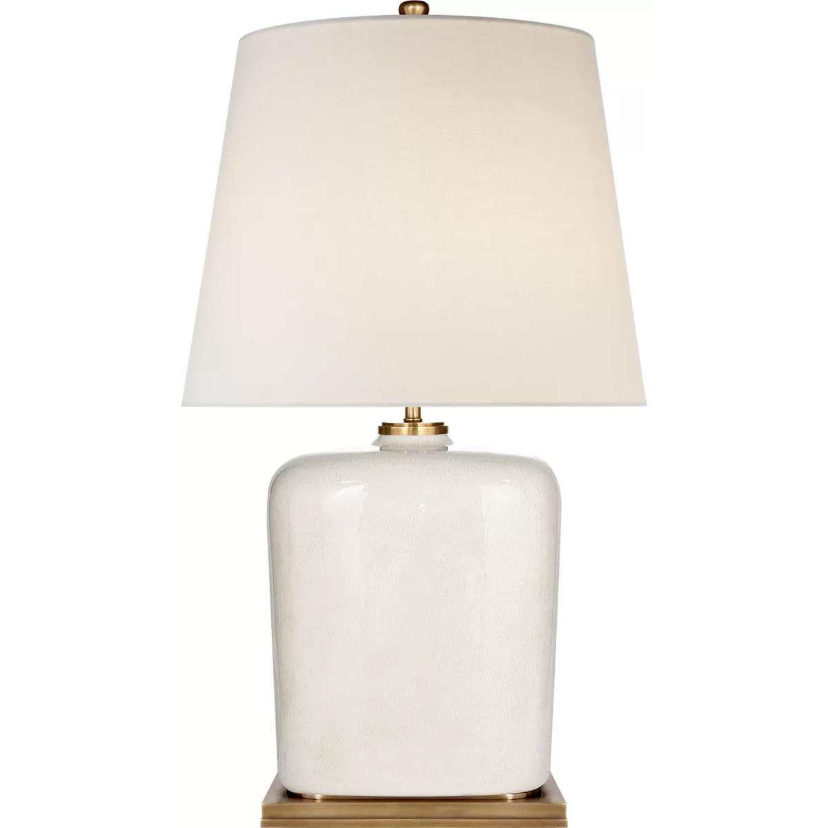 Lighting New York R-TOB3804TS-L Visual Comfort Signature Collection Thomas O'Brien Mimi 27.5 inch 60 watt Tea Stain Crackle Table Lamp Portable Light