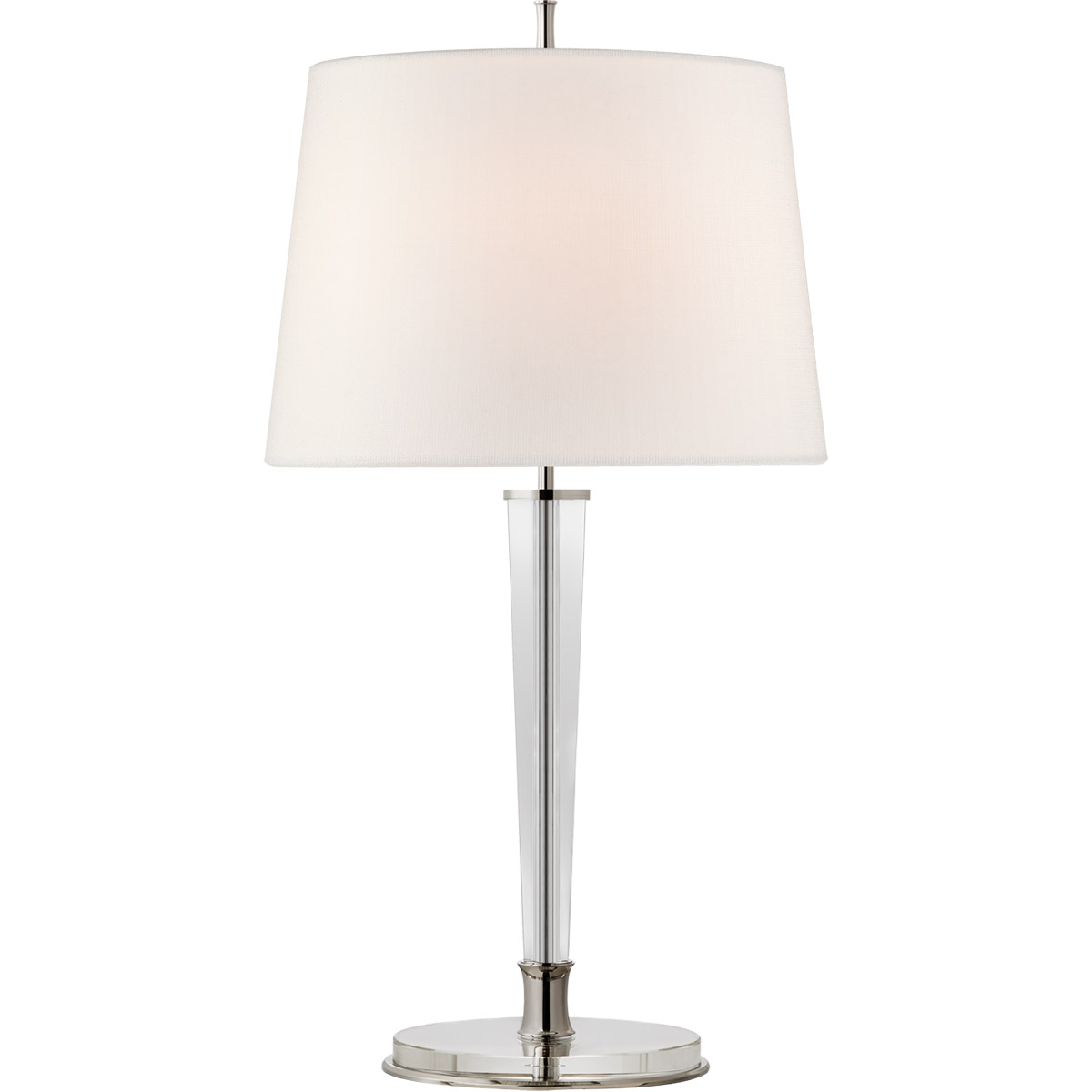 Visual Comfort Signature Collection TOB3942PN-L Thomas O'Brien Lyra 31.5 inch 60 watt Polished Nickel and Crystal Table Lamp Portable Light, Large