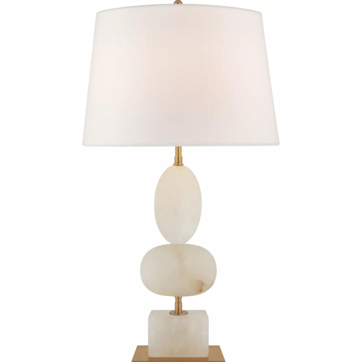 Visual Comfort Signature Collection TOB3980ALB-L Thomas O'Brien Dani 27.5 inch 100 watt Alabaster Table Lamp Portable Light, Medium