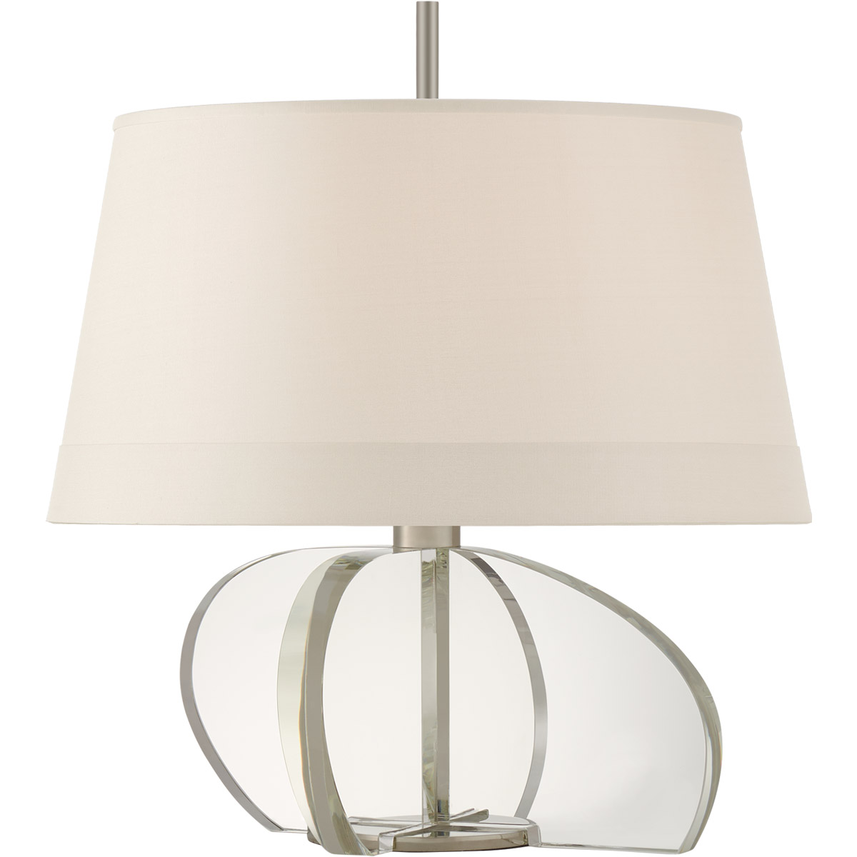 Visual Comfort Signature Collection TOB3990PN/CG-S Thomas O'Brien Orillon 22.75 inch 60 watt Polished Nickel and Crystal Accent Lamp Portable Light