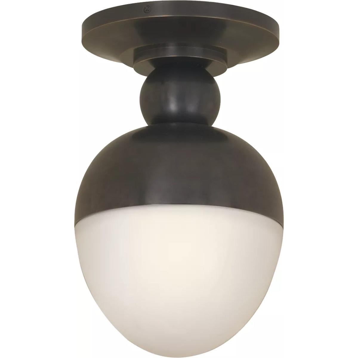 Visual Comfort Signature Collection TOB4006BZ-WG Thomas O'Brien Clark 1 Light 7.5 inch Bronze Flush Mount Ceiling Light
