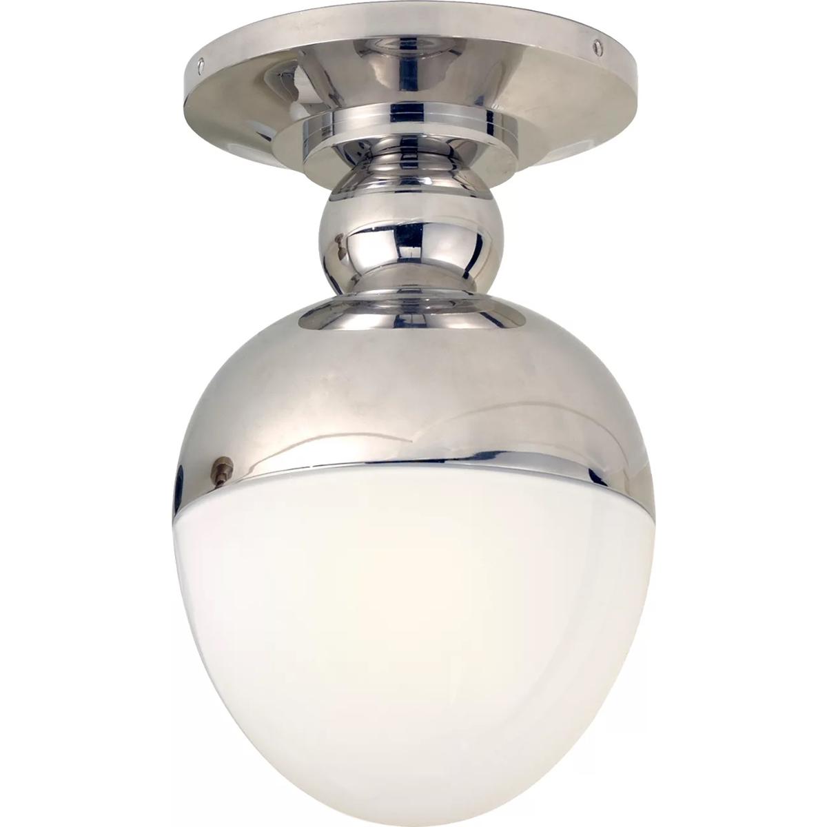 Visual Comfort Signature Collection TOB4006PN-WG Thomas O'Brien Clark 1 Light 7.5 inch Polished Nickel Flush Mount Ceiling Light