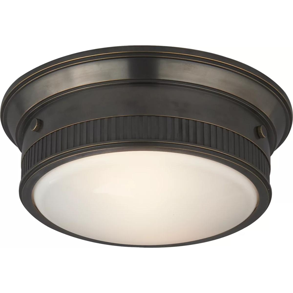 Visual Comfort Signature Collection Thomas O'Brien Calliope 11 Inch 2 Light Flush Mount Calliope - TOB 4203BZ - Traditional
