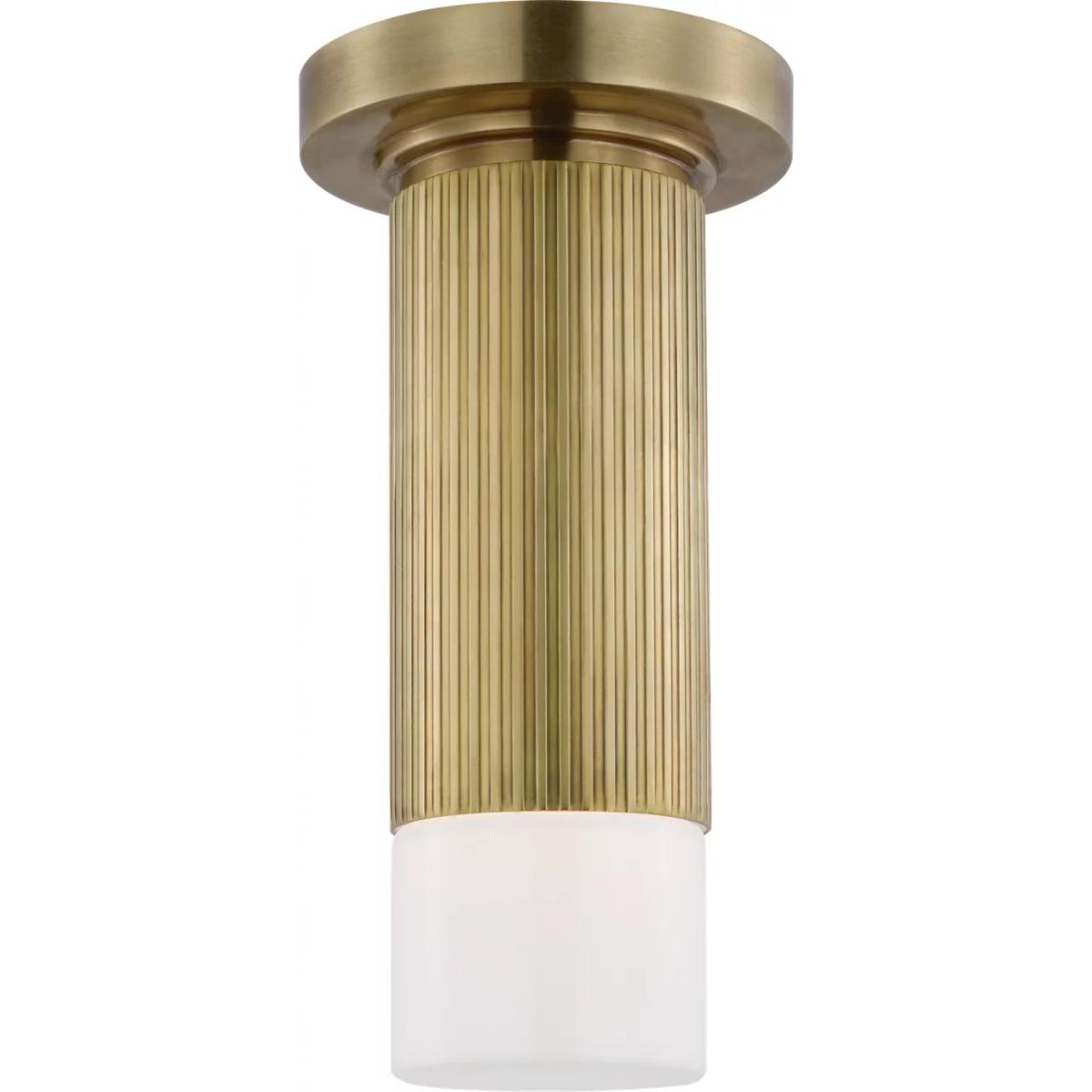 Visual Comfort Signature Collection TOB4350HAB-WG Thomas O'Brien Ace LED 3.5 inch Hand-Rubbed Antique Brass Monopoint Flush Mount Ceiling Light