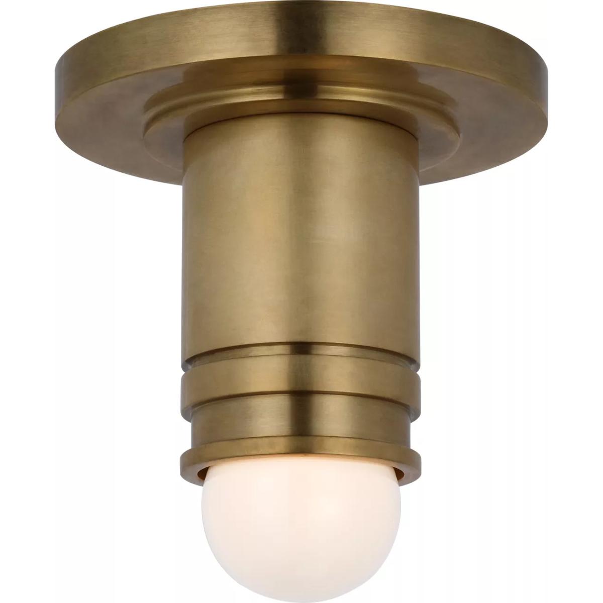 Visual Comfort Signature Collection TOB4360HAB Thomas O'Brien Top Hat LED 2.75 inch Hand-Rubbed Antique Brass Monopoint Flush Mount Ceiling Light