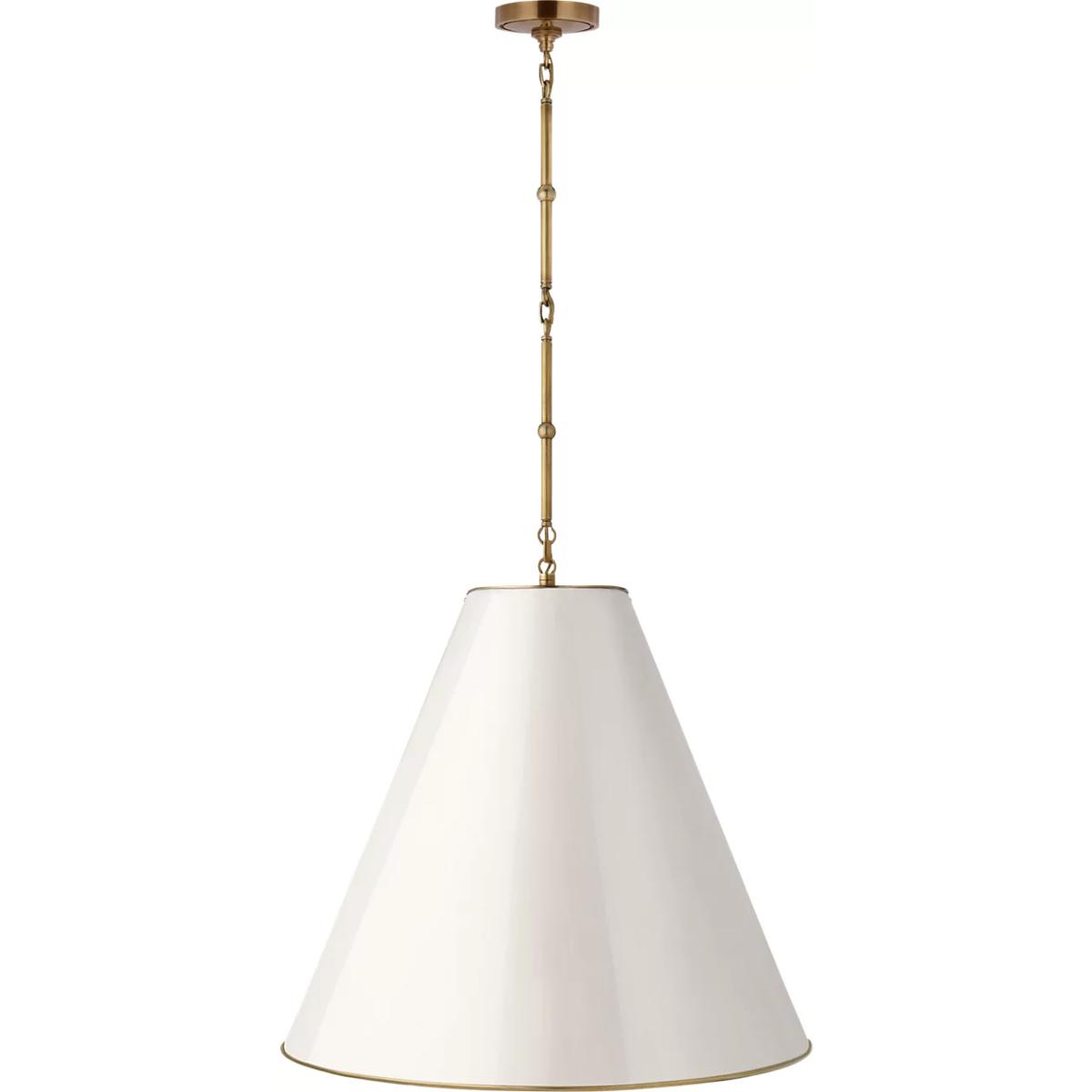 Visual Comfort Signature Collection TOB5014HAB-AW Thomas O'Brien Goodman 2 Light 24.5 inch Hand-Rubbed Antique Brass Hanging Lamp Ceiling Light in Ant