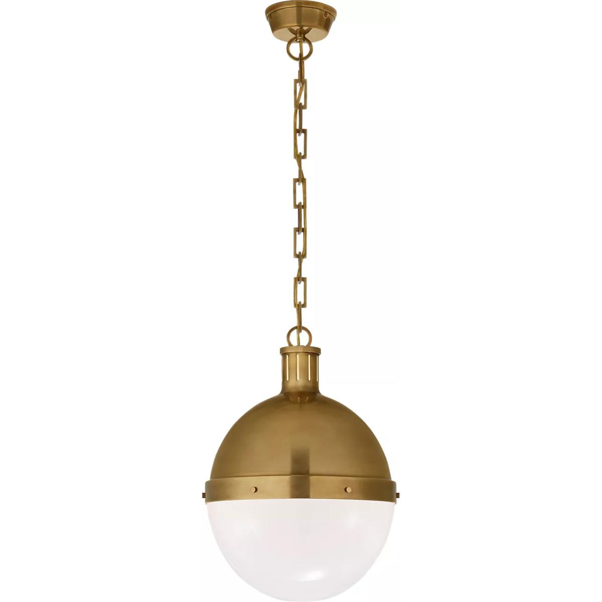 Lighting New York R-TOB5063HAB-WG Visual Comfort Thomas OBrien Hicks 2 Light 13 inch Hand-Rubbed Antique Brass Pendant Ceiling Light TOB5063HAB-WG - O
