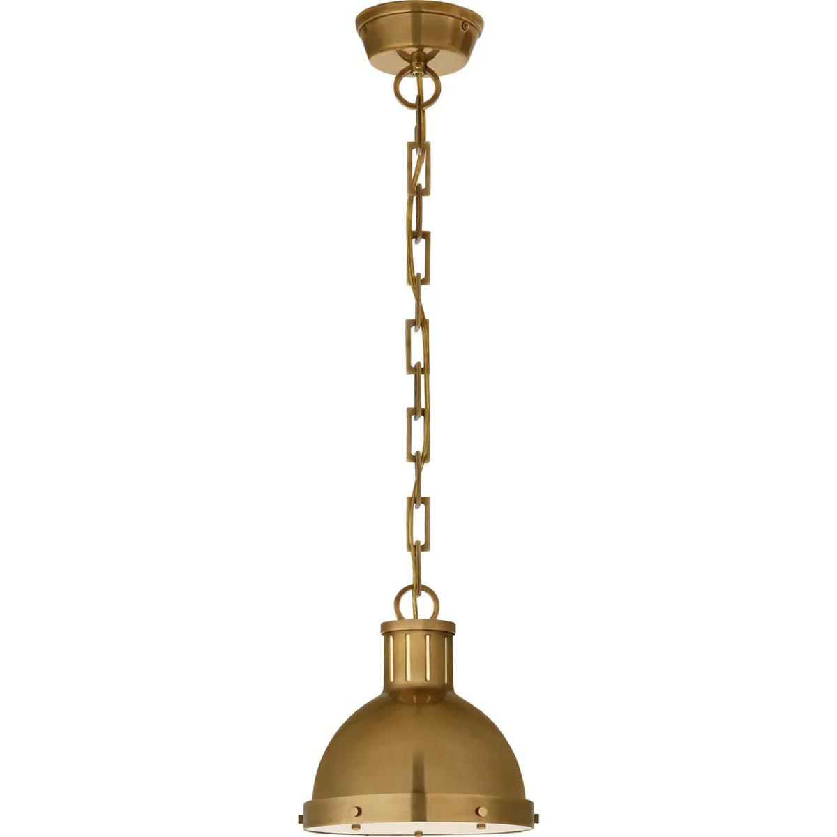 Visual Comfort Signature Collection TOB5068HAB Thomas O'Brien Hicks 1 Light 8.75 inch Hand-Rubbed Antique Brass Pendant Ceiling Light, Small