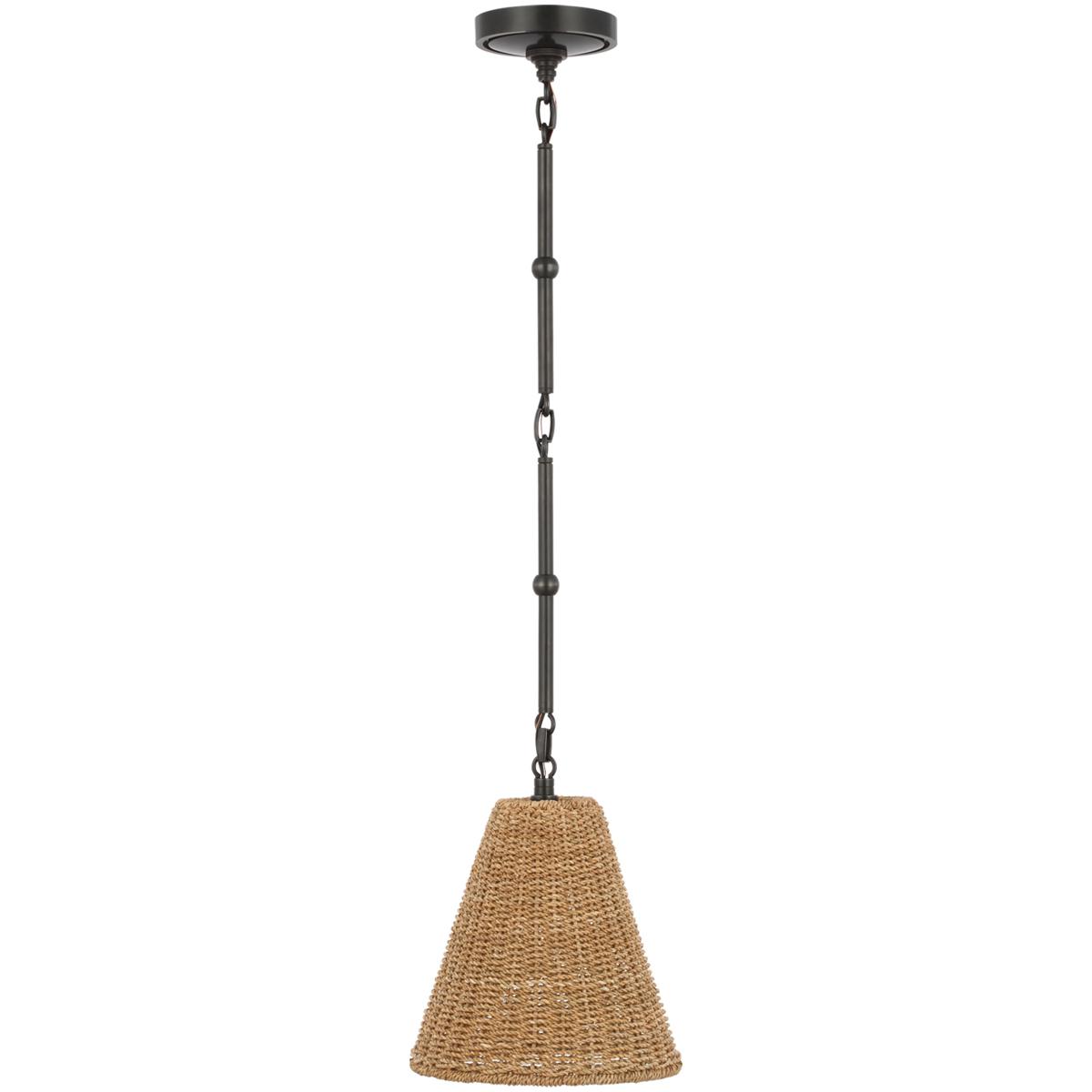 Visual Comfort Signature Collection TOB5089BZ-TST Thomas O'Brien Goodman 1 Light 9.5 inch Bronze Hanging Shade Ceiling Light in Toast, Petite