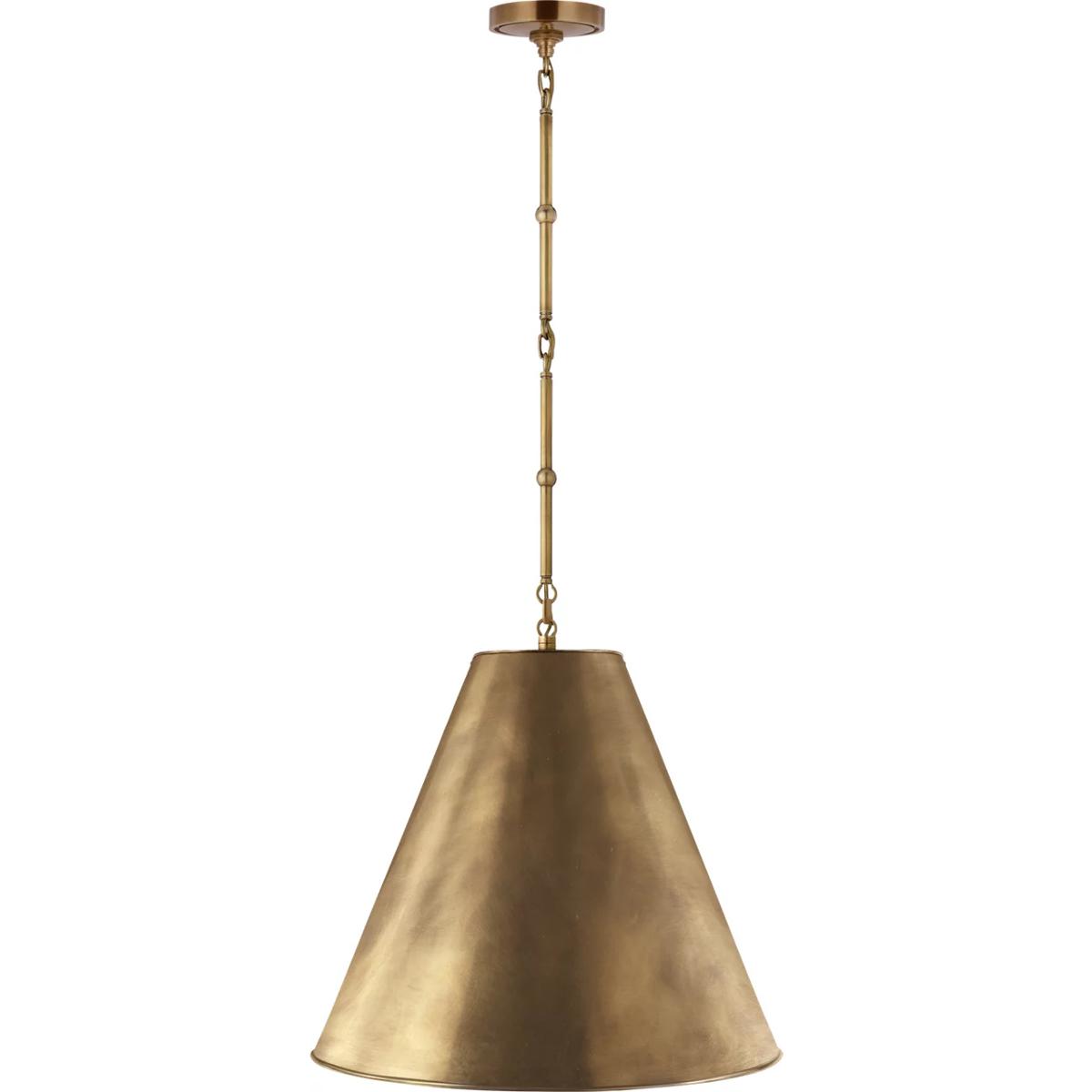 Visual Comfort Signature Collection TOB5091HAB-HAB Thomas O'Brien Goodman 1 Light 18 inch Hand-Rubbed Antique Brass Hanging Shade Ceiling Light, Mediu