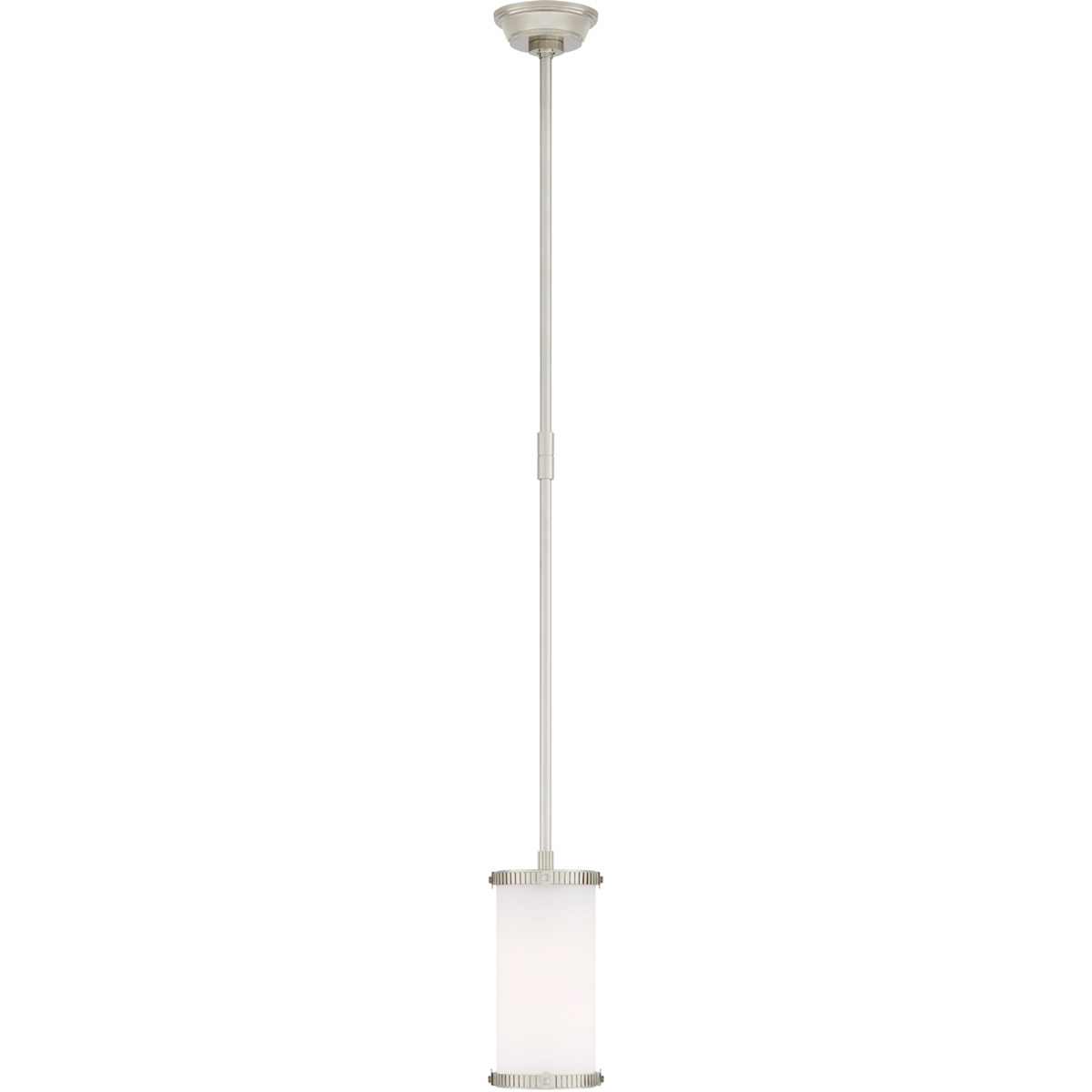 Visual Comfort Signature Collection TOB5185PN-WG Thomas O'Brien Calliope2 1 Light 5.25 inch Polished Nickel Mini Pendant Ceiling Light
