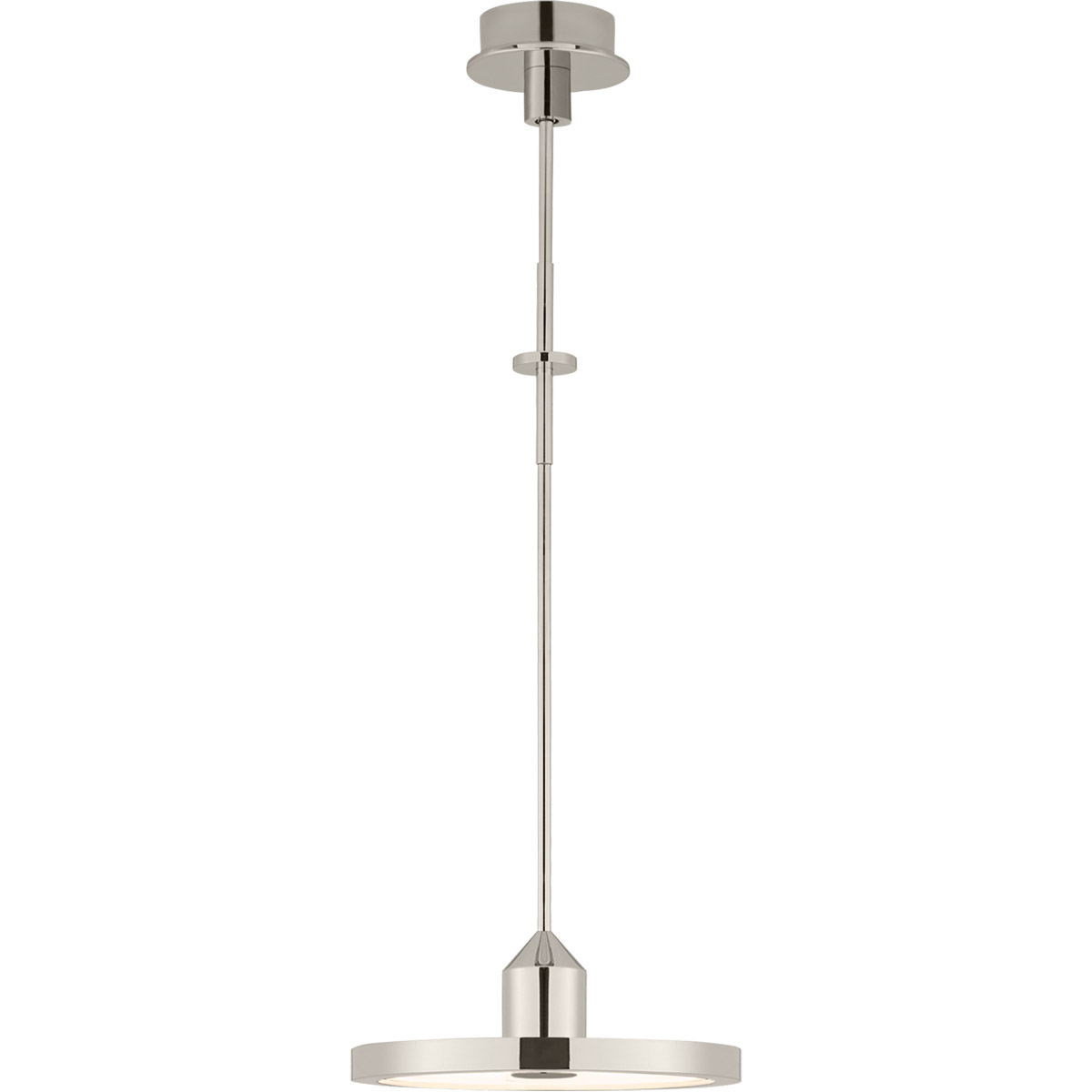 Visual Comfort Signature Collection TOB5192PN Thomas O'Brien Valen LED 13.75 inch Polished Nickel Pendant Ceiling Light, Medium