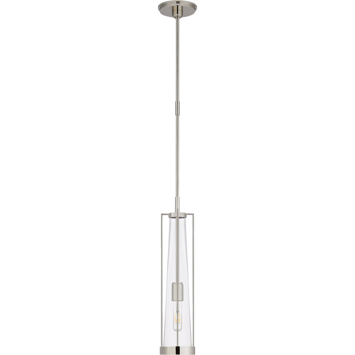 Visual Comfort Signature Collection TOB5276PN-CG Thomas O'Brien Calix 1 Light 5.5 inch Polished Nickel Pendant Ceiling Light in Clear Glass