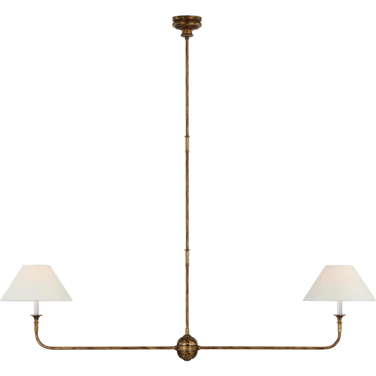 Visual Comfort Signature Collection TOB5455AG-L Thomas O'Brien Piaf LED 62 inch Antique Gild Linear Pendant Ceiling Light, Large