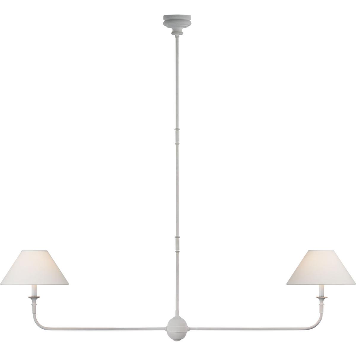 Visual Comfort Signature Collection TOB5455PW-L Thomas O'Brien Piaf LED 62 inch Plaster White Linear Pendant Ceiling Light, Large