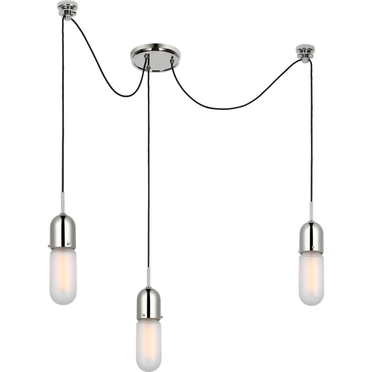 Visual Comfort Signature Collection Thomas O'Brien Junio 8 Inch 3 Light LED Multi Light Pendant Junio - TOB 5645PN-FG-3 - Modern Contemporary