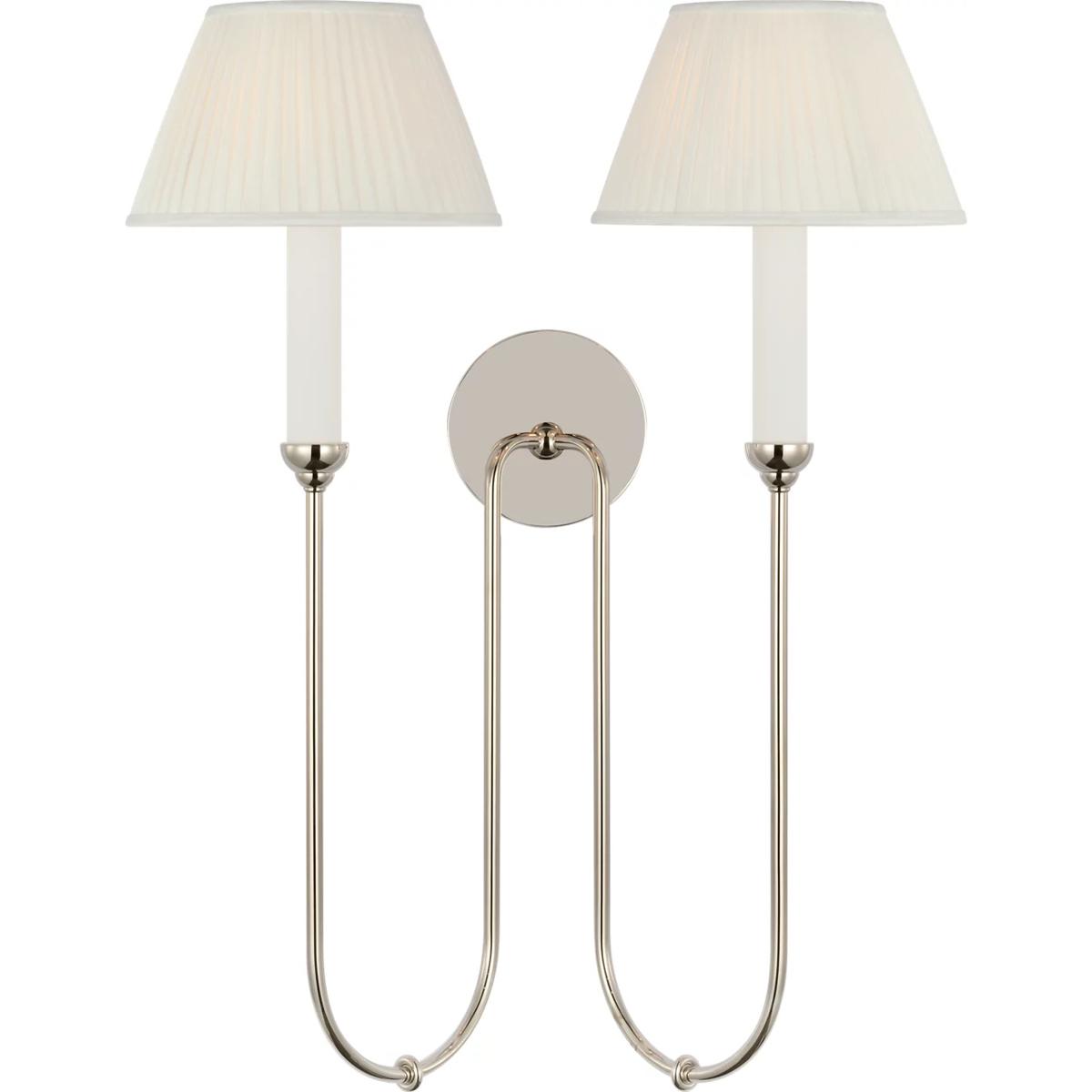 Visual Comfort Signature Collection AL2084PN-SP Amber Lewis Ingela LED 19.5 inch Polished Nickel Double Sconce Wall Light