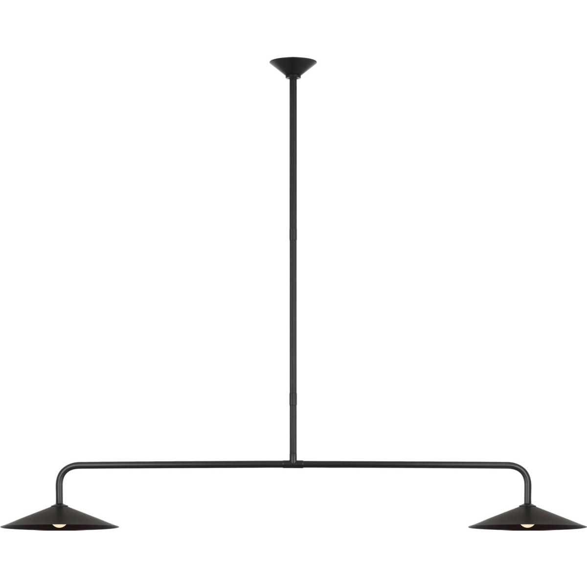 Visual Comfort Signature Collection AL5035MI-MI Amber Lewis Ponce LED 62 inch Modern Iron Linear Pendant Ceiling Light