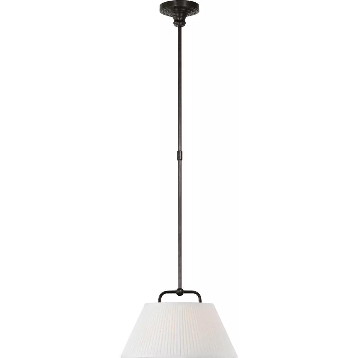 Visual Comfort Signature Collection AL5065BZ-SP Amber Lewis Serrato LED 14 inch Bronze Hanging Shade Ceiling Light