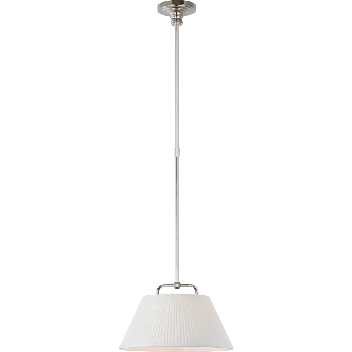 Visual Comfort Signature Collection AL5065PN-SP Amber Lewis Serrato LED 14 inch Polished Nickel Hanging Shade Ceiling Light