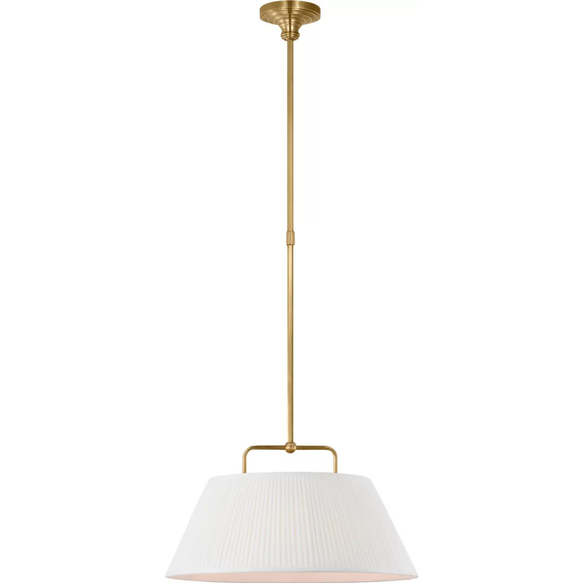 Visual Comfort Signature Collection AL5066HAB-SP Amber Lewis Serrato LED 20 inch Hand-Rubbed Antique Brass Hanging Shade Ceiling Light
