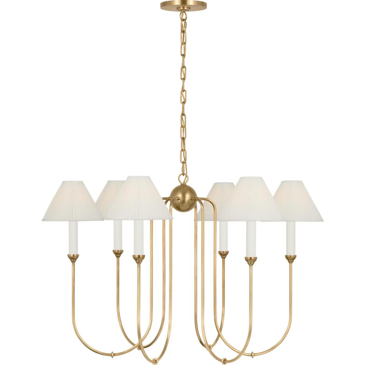 Visual Comfort Signature Collection AL5080HAB-SP Amber Lewis Ingela LED 36 inch Hand-Rubbed Antique Brass Chandelier Ceiling Light