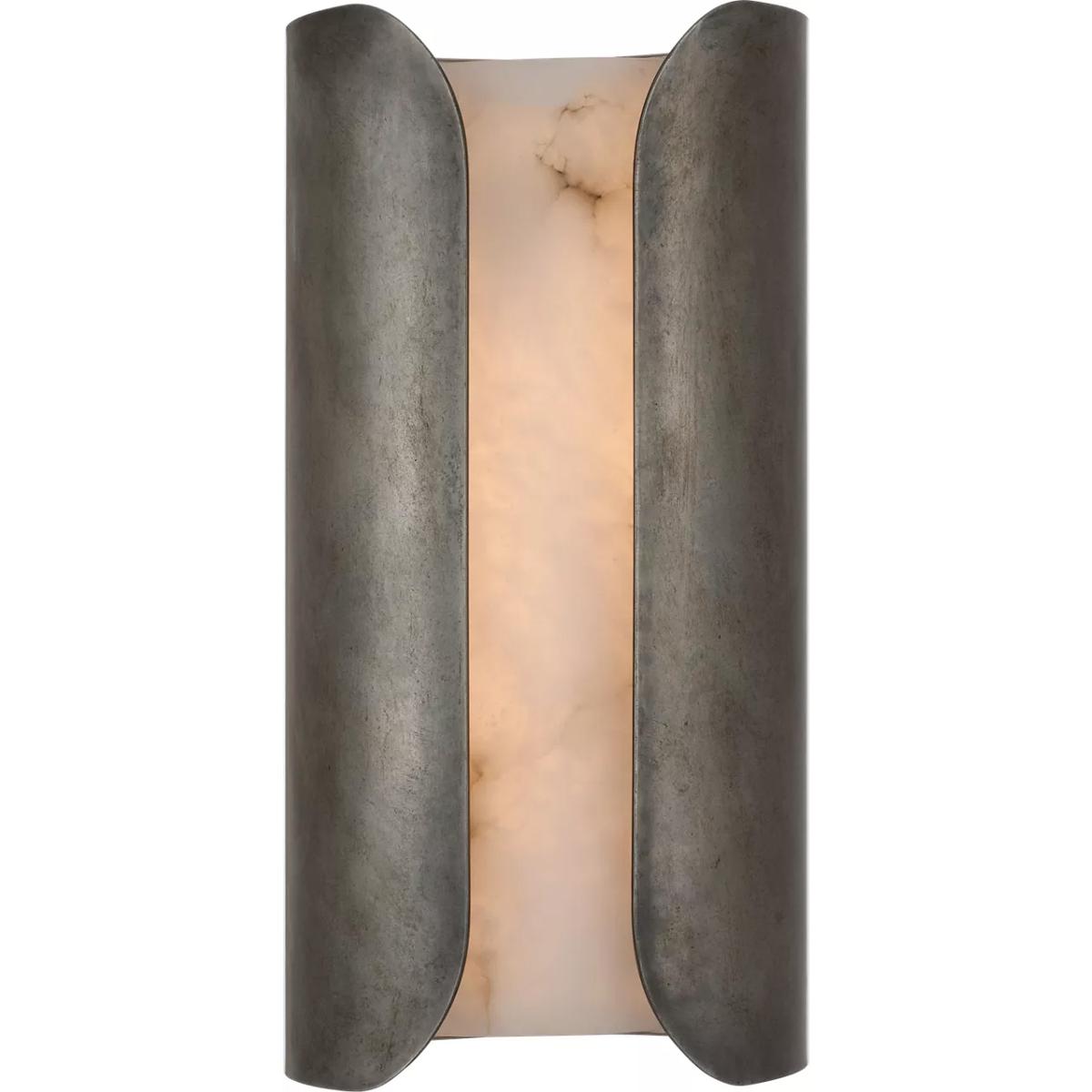 Visual Comfort Signature Collection AMB2000MTP-ALB Anne-Marie Barton Armise LED 7 inch Mottled Pewter Sconce Wall Light