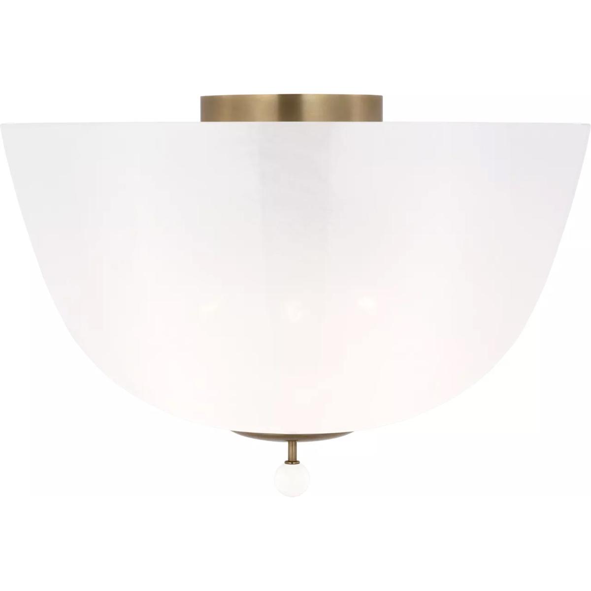 Visual Comfort Signature Collection ARN4232HAB-WSG AERIN Brisa LED 16 inch Hand-Rubbed Antique Brass Semi-Flush Mount Ceiling Light