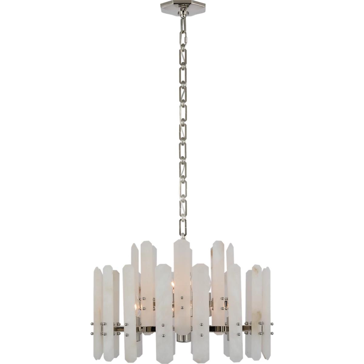 Visual Comfort Signature Collection ARN5124PN-ALB AERIN Bonnington 12 Light 24.25 inch Polished Nickel Chandelier Ceiling Light in Alabaster