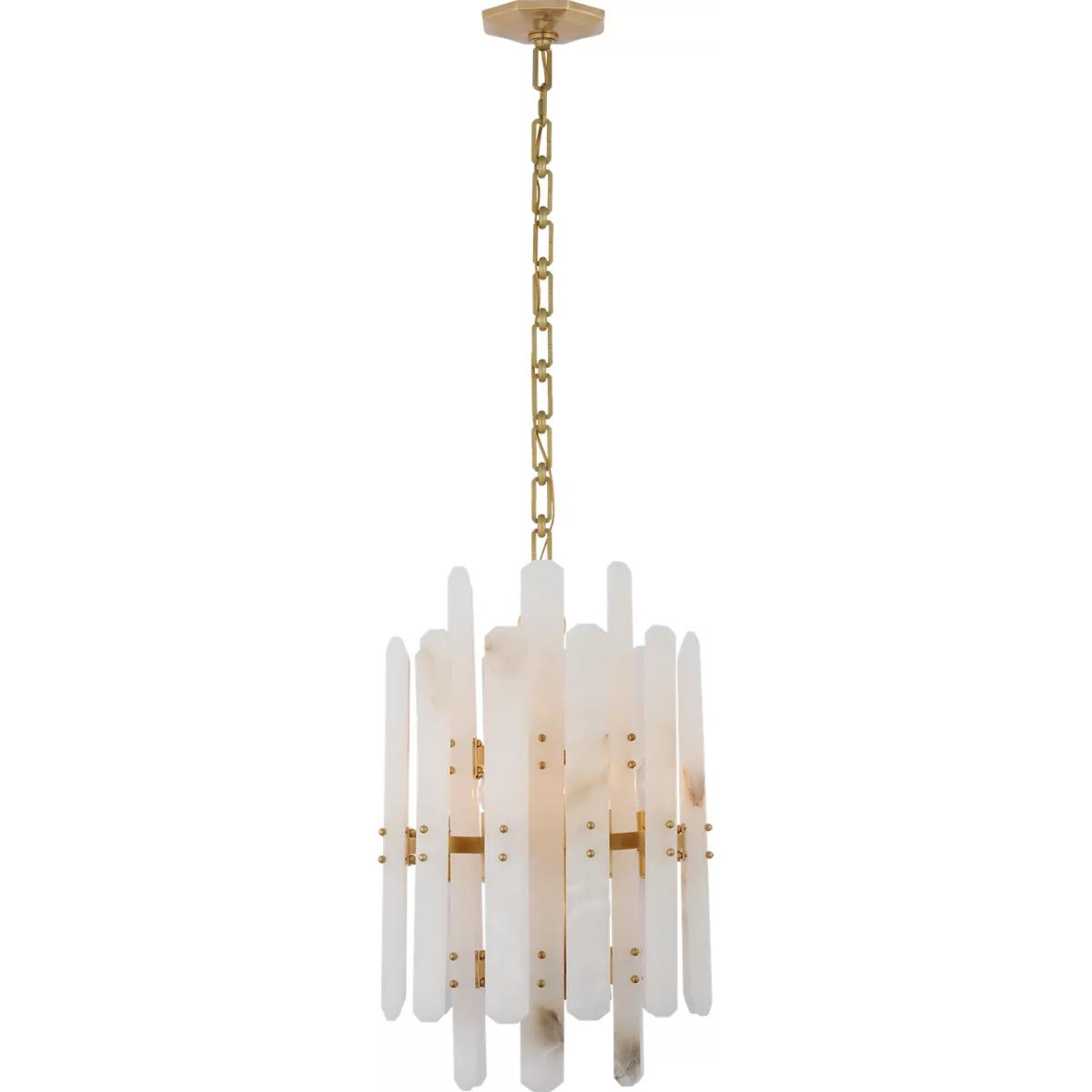 Visual Comfort Signature Collection ARN5128HAB-ALB AERIN Bonnington 12 Light 16 inch Hand-Rubbed Antique Brass Tall Chandelier Ceiling Light in Alabas