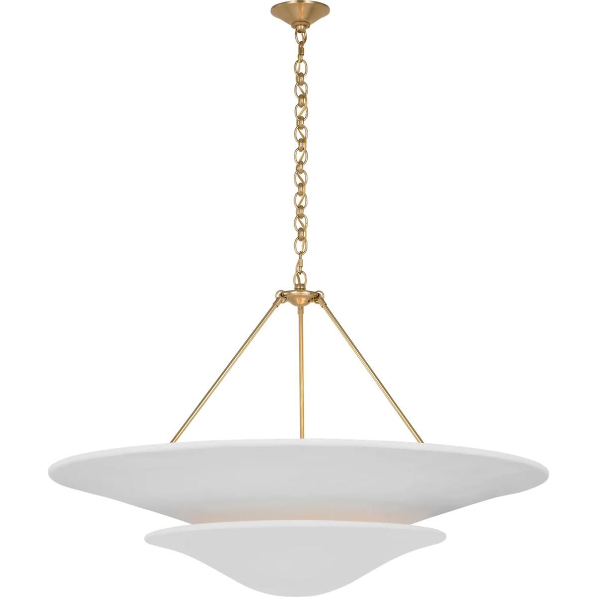 Visual Comfort Signature Collection ARN5429HAB-PW AERIN Mollino LED 40 inch Hand-Rubbed Antique Brass Chandelier Ceiling Light