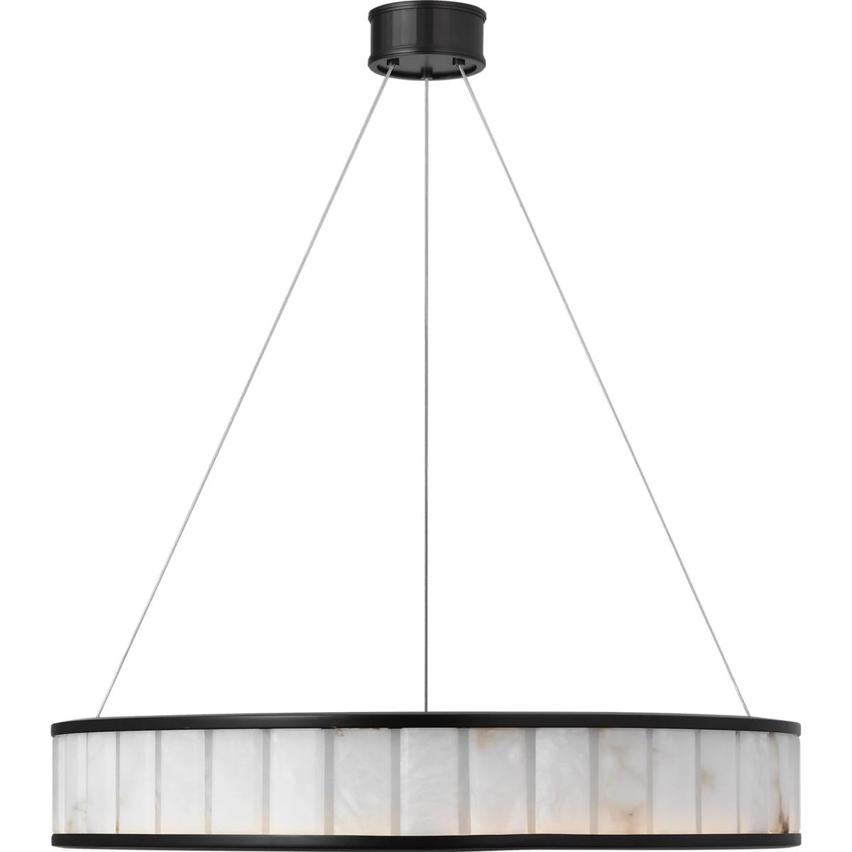 Visual Comfort Signature Collection CHC5800MI-ALB Chapman & Myers Iterna LED 30 inch Modern Iron Ring Chandelier Ceiling Light in Alabaster
