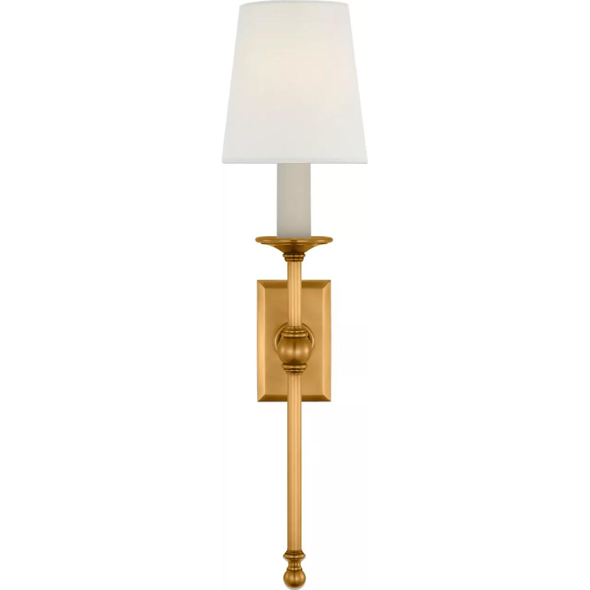 Visual Comfort Signature Collection CHD2818AB-L Chapman & Myers Classic LED 5 inch Antique-Burnished Brass Tail Sconce Wall Light