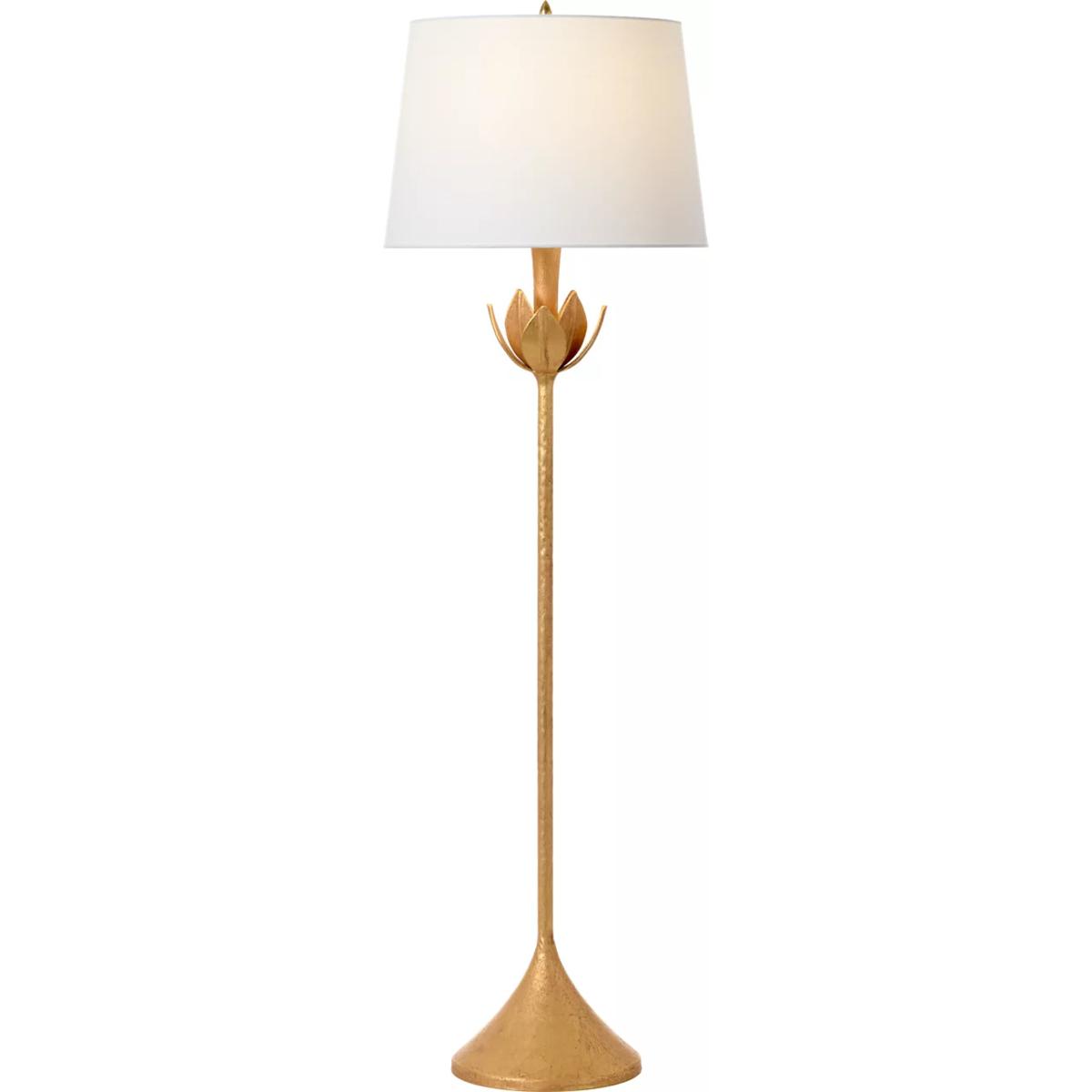 Visual Comfort Signature Collection JN1002AGL-L Julie Neill Alberto 60 inch 100 watt Antique Gold Leaf Floor Lamp Portable Light, Large