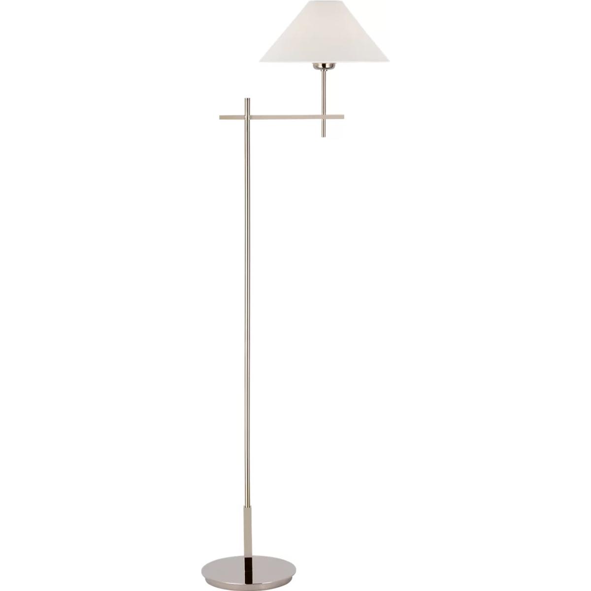 Visual Comfort Signature Collection SP1023PN-L-CL J. Randall Powers Hackney 52.5 inch 2 watt Polished Nickel Cordless Bridge Arm Floor Lamp Portable L