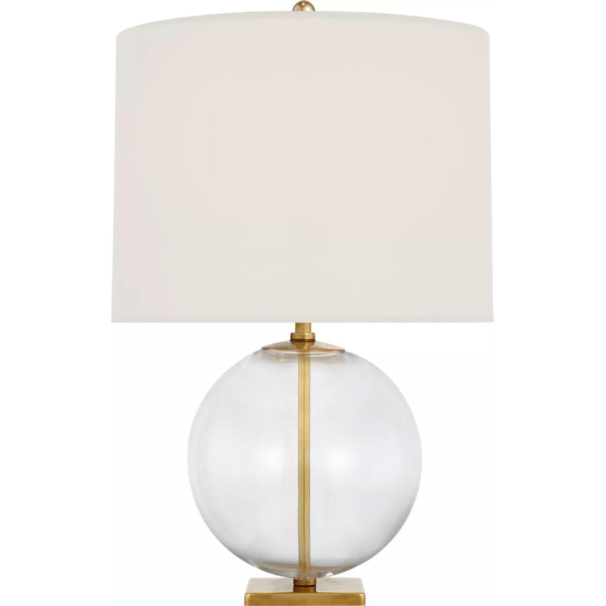 Visual Comfort Signature Collection KS3014CG-L kate spade new york Elsie 25.5 inch 100 watt Clear Glass Table Lamp Portable Light in Linen