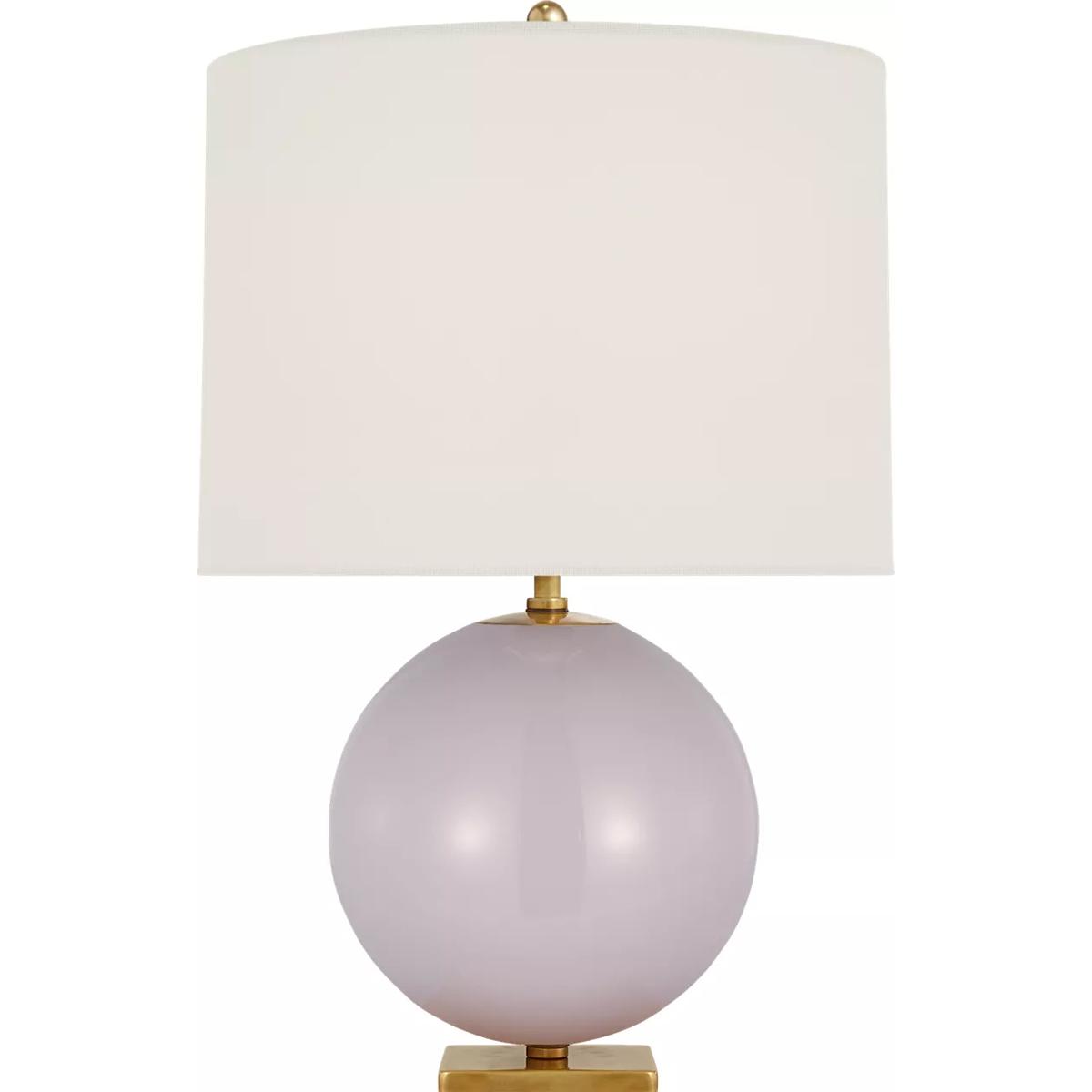 Visual Comfort Signature Collection KS3014LLC-L kate spade new york Elsie 25.5 inch 100 watt Lilac Table Lamp Portable Light in Cream Linen